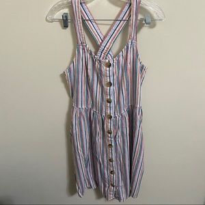 Multi Colored Button Down Summer Dress